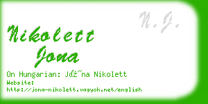 nikolett jona business card